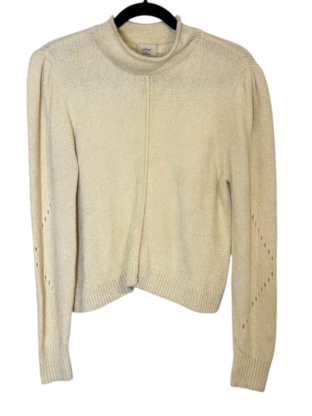 Aritzia Wilfred Ingrid Sweater- Cream Mock Neck- Size XS